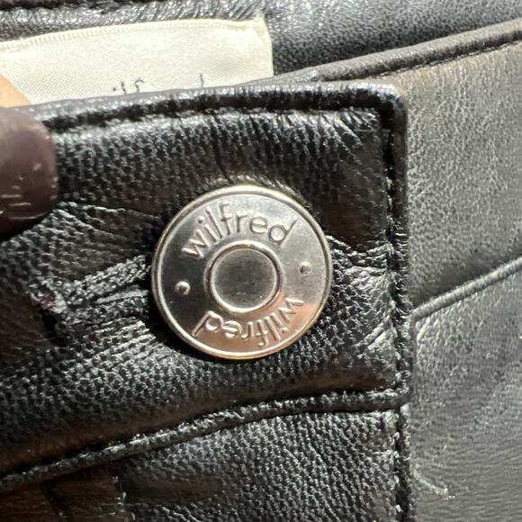 Aritzia Wilfred The Melina Black Faux Leather Pants Womens Size 4 - Picture 9 of 11